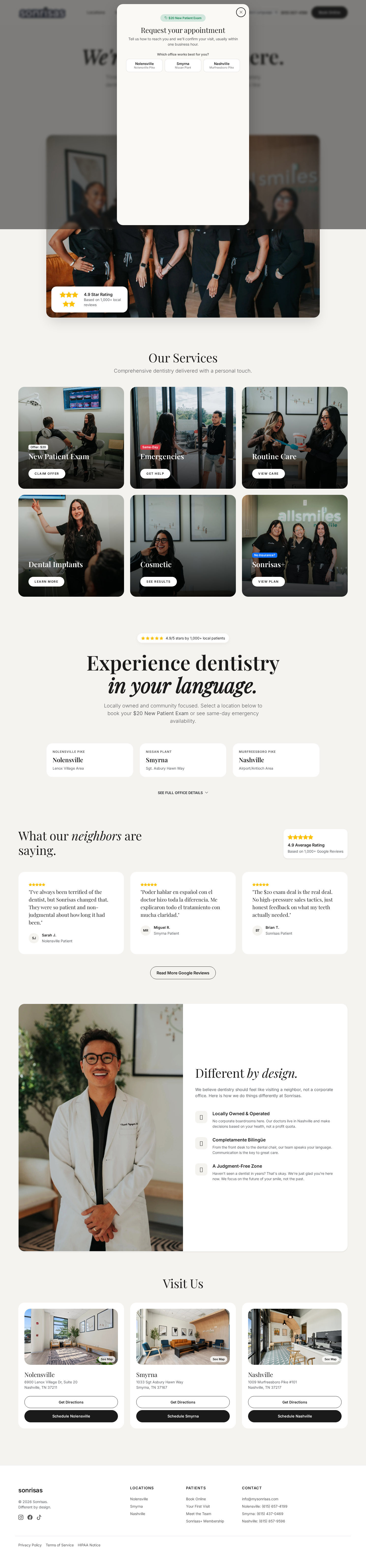 Dentist website built in AuriaTrack